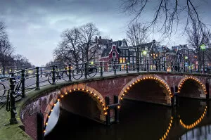 Amsterdams Prinsengracht Canal at the Blue Hour