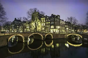 Images Dated 22nd January 2015: Amsterdams Prinsengracht Canals at Night