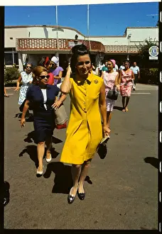 Anastasia Somoza Being Greeted at the Airport