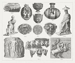 Images Dated 10th July 2015: Ancient archaeological artefacts, published in 1880
