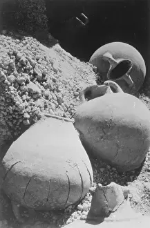 Santorini Prints: Ancient Clay Vases