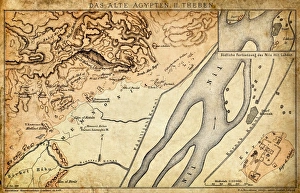 Egyptian Culture Collection: Ancient Egypt Map - Thebes