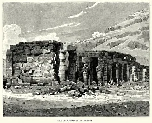 Images Dated 4th August 2015: Ancient Egypt - Ruins of the Ramesseum at Thebes