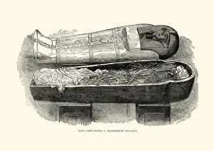 Egyptian Dynasty Prints: Ancient Egyptian Artefacts - Mummy of Pharaoh Amenhotep I