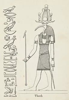 Ancient Egyptian Gods and Goddesses Gallery: Ancient egyptian hieroglyph of deity Thoth