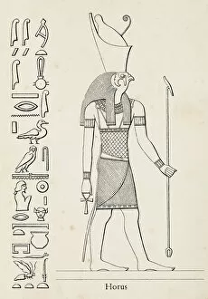 Ancient Egyptian Gods and Goddesses Gallery: Ancient egyptian hieroglyph of Horus goddess of kingship