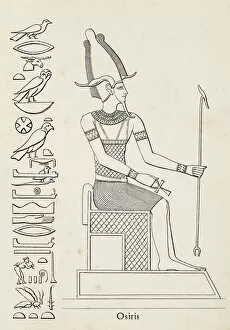 Ancient Egyptian Gods and Goddesses Gallery: Ancient egyptian hieroglyph of Osiris goddess of fertility