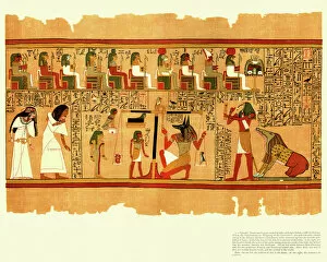 Fresco Wall Paintings Collection: Ancient Egyptian Papyrus of Ani - Book of the Dead