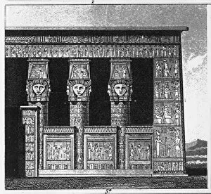 Ancient Egypt Collection: Ancient Egyptian Temple of Tentyra Engraving