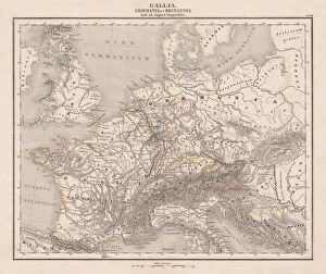 Images Dated 28th April 2014: Ancient Europe under Emporer Augstus (63 BC-14 AD), published 1861