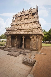 Images Dated 28th July 2012: Ancient Ganesh Ratha Temple at Mahabalipuram, Kanchipuram District, Tamil Nadu, India