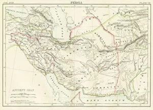 Iran Collection: Ancient Iran map 1885