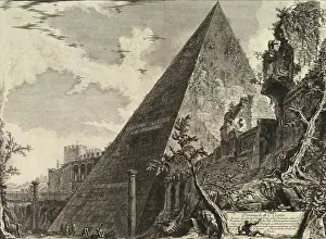 Information Technology Prints: Ancient Italy, The Pyramid of Gaius Cestius
