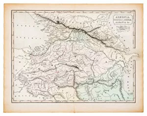 Images Dated 30th April 2018: Ancient map of Armenia and Albania 1863