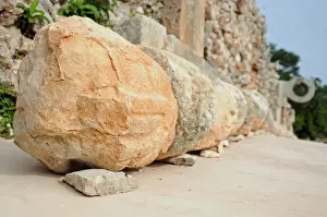 Uxmal Prints: Ancient Mayan Ball Court and Stone Goal Ring, Uxmal