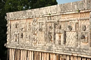 Uxmal Prints: Ancient Mayan Carved Building Facade