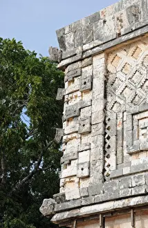 Uxmal Prints: Ancient Mayan Carved Building Facade, Uxmal