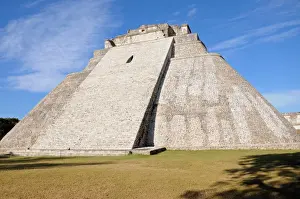 Ancient Mayan Curved Step Pyramid, Uxmal