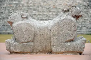 Jaguar Prints: Ancient Mayan Two Headed Jaguar Throne, Uxmal