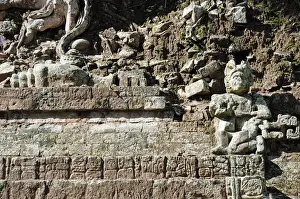 Copan Prints: Ancient Mayan Stone Sculptures and Ruins, Copan