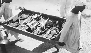 Luxor Prints: Ancient Relics Being Carried Out of a Tomb