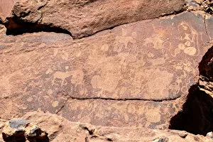 Images Dated 25th February 2017: Ancient rock carvings, Twyfelfontein, Kunene Region, Namibia