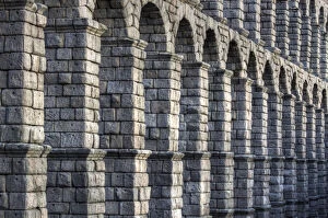 Ancient Roman Aqueduct arches close up