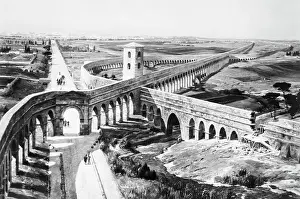 Aqueduct Prints: Ancient Roman Aqueducts--Illustration