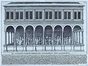 Educational Institution Prints: The Ancient Roman Gymnasium or Academy of Letters