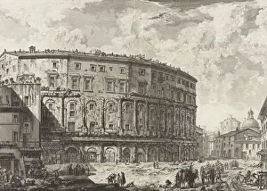Heritage Buildings Prints: Ancient Rome, Marcellus Theatre was a theatre in ancient Rome that still exists today in the form of a residential