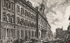 Ancient Rome, Palazzo Montecitorio, Palazzo di Montecitorio, a palace in Rome and since 1871 the seat of the Chamber of Deputies of the Italian Parliament, 1770, Italy, Historic, digitally restored reproduction from an original of the period