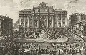 Artistic Prints: Ancient Rome, perspective view of the great fountain of the Virgin Mary