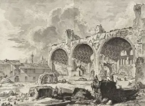 Adorned Prints: Ancient Rome, View of the remains of the dining hall of Nero's Golden House