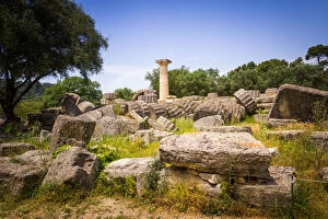 Images Dated 7th May 2013: The Ancient Temple of Zeus at Olympia
