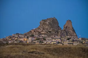 Images Dated 22nd September 2015: Ancient town and a castle of Uchisar dug, Cappadocia, Turkey