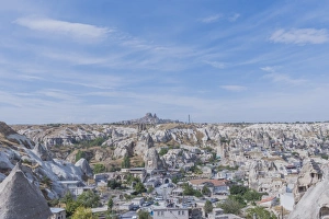 Images Dated 23rd September 2015: Ancient town and a castle of Uchisar dug from a mountains