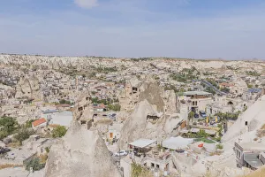 Volcano Collection: Ancient town and a castle of Uchisar dug from a mountains