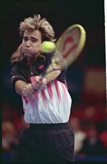Andre Agassi Making Return