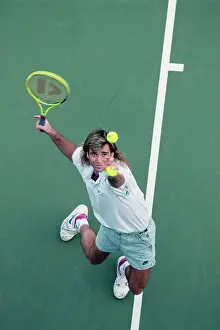 Andre Agassi Serving