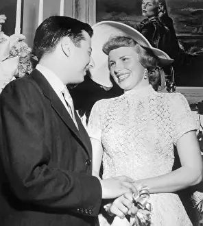 Newlyweds Prints: Andre Previn with New Bride Betty Bennett