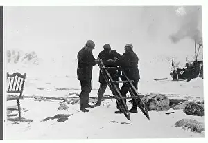 Expedition Prints: Andree's aides at camp on Danes Island
