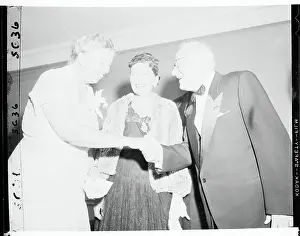 Robert F Prints: Andrei Vishinsky Shaking Hands With Mrs. Franklin Roosevelt