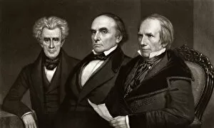 President Gallery: Andrew Jackson, Daniel Webster and Henry Clay, American Politicians