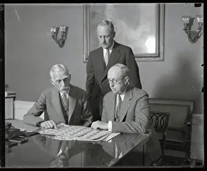 Economics Prints: Andrew Mellon Examining New Currency