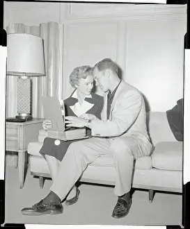 Andy Carey Sitting Close to Wife Lucy Marlow