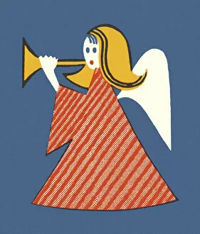 Girl Collection: Angel Blowing a Horn