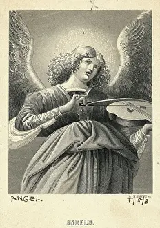 Violin Prints: An Angel Playing The Violin