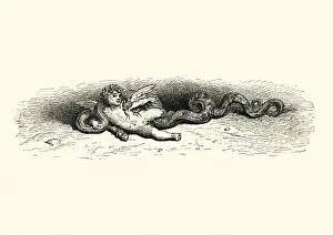 Angel and the serpent, Symbols of Good and evil