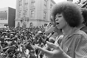 Feminism Prints: Angela Davis Addressing Rally