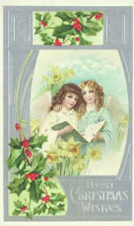 Postcard Prints: Angels Singing From Choirbook